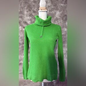 Ralph Lauren Bright Green Knit Turtleneck Sweater (Love19)